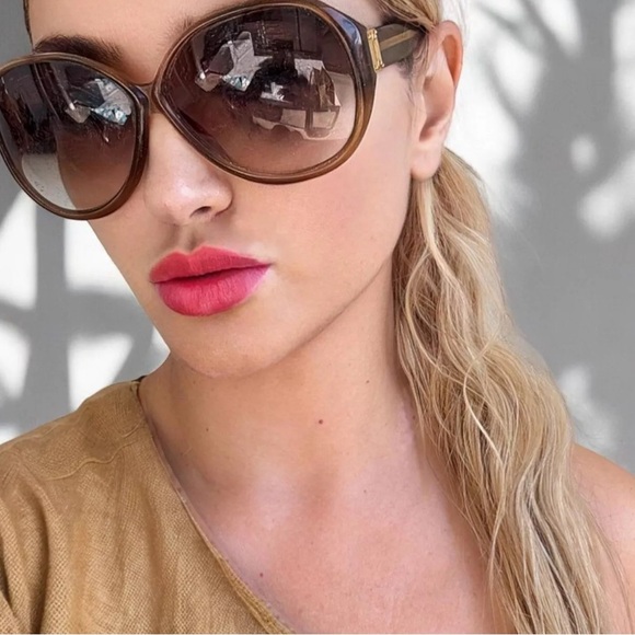 LOUIS VUITTON Sunglasses Z0283E Gold Gradation Brown Glitter Ladies - Picture 6 of 6